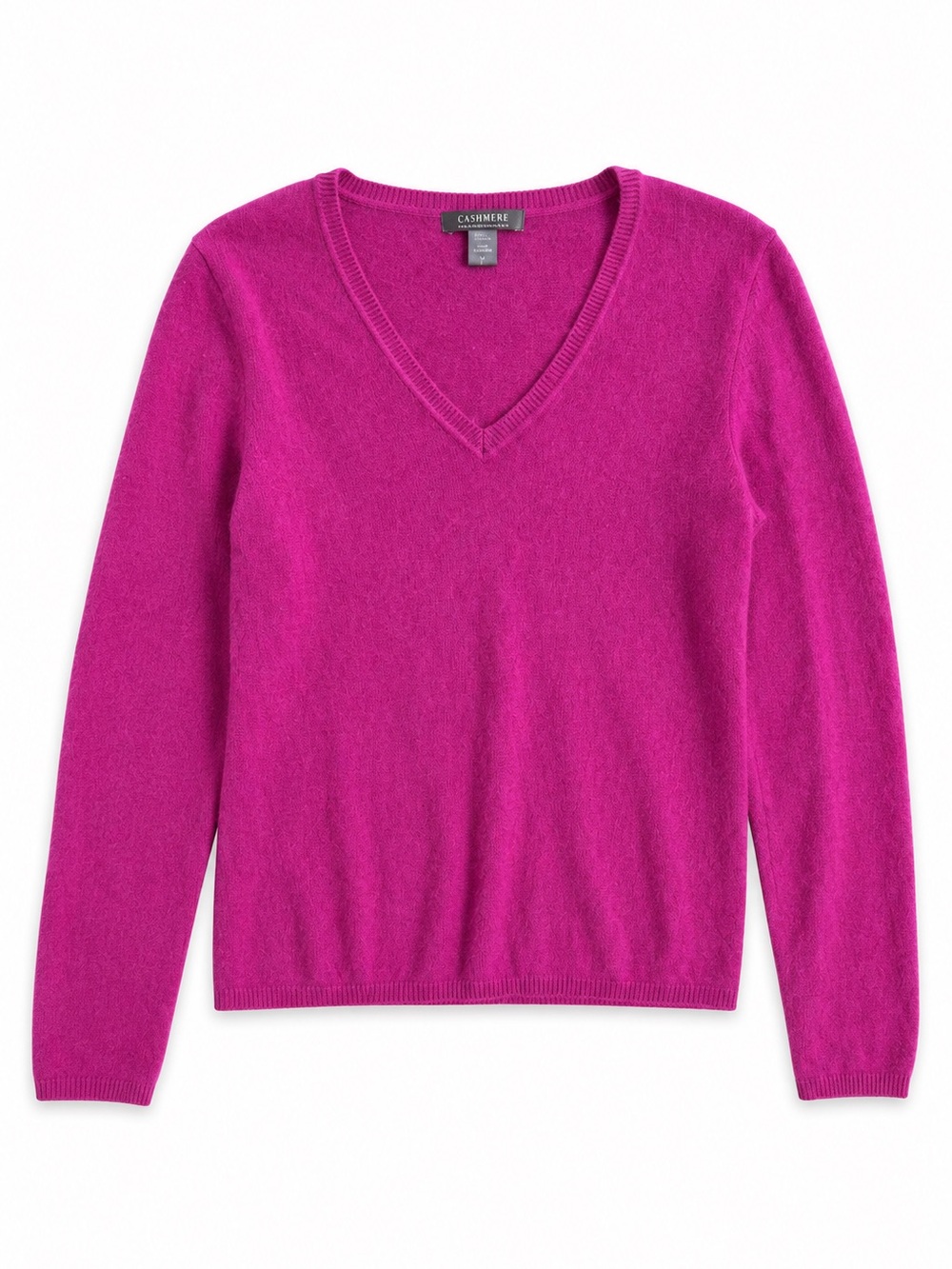 Charter Club 100% Cashmere V-Neck Sweater Pink Long Sleeve Size Small